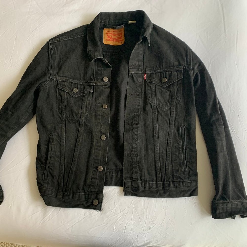 Levi's® Premium Black Denim Trucker Jacket JACKET